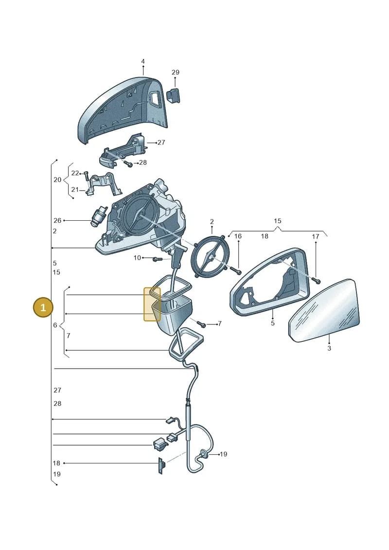 8Y2857409E9B9 — Audi A3 Sportback (2019-2025) diagram 596857400, position 1