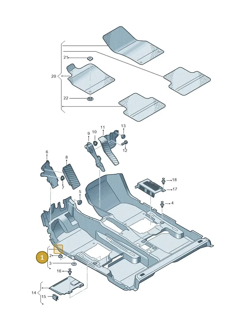 8Y28633678B5 — Audi A3 Sportback (2019-2025) diagram 596863000, position 1