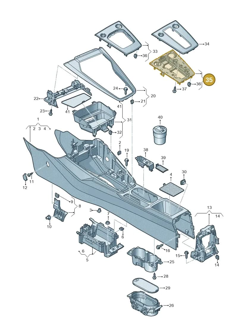 8Y2864241A — Audi A3 Sportback (2019-2025) diagram 596863500, position 35