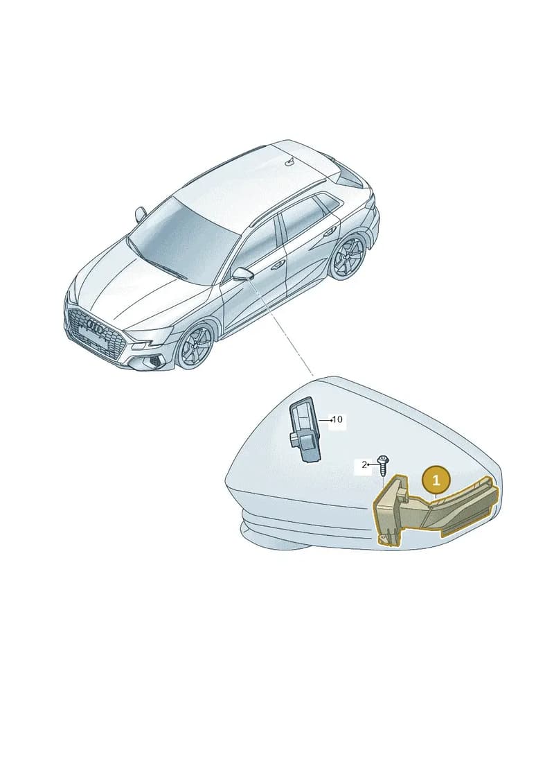 8Y2949102A — Audi A3 Sportback (2019-2025) diagram 596949000, position 1