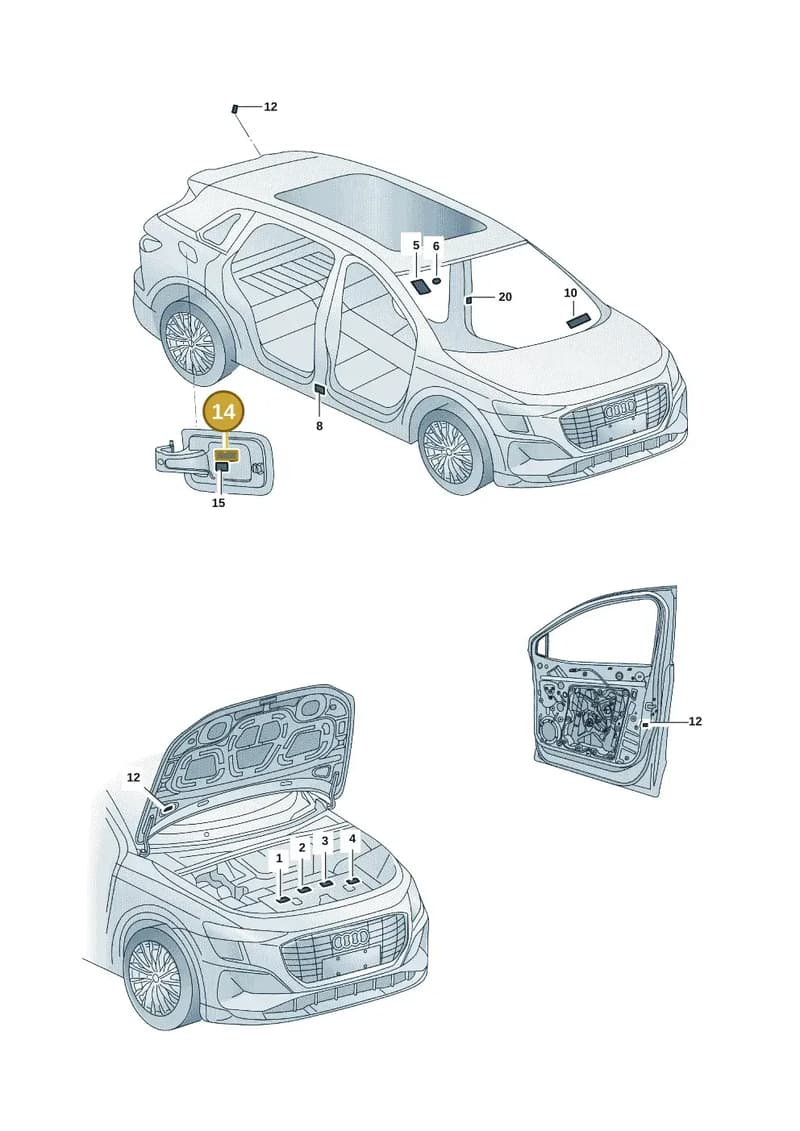 8Y4010007 — Audi Q5 e-tron (2021-) diagram 89d010000, position 14