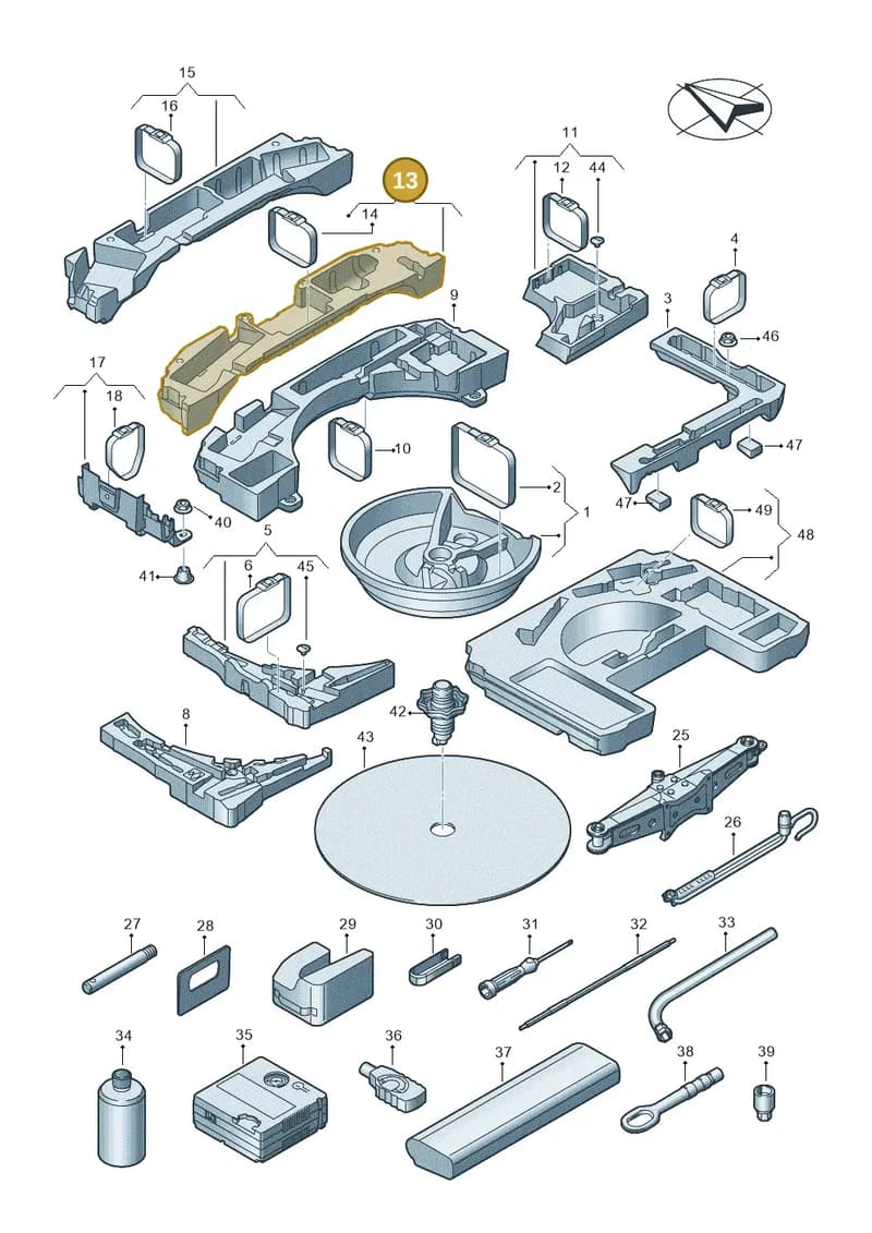 8Y4012109C — Audi A3 Sportback (2019-2025) diagram 596011100, position 13