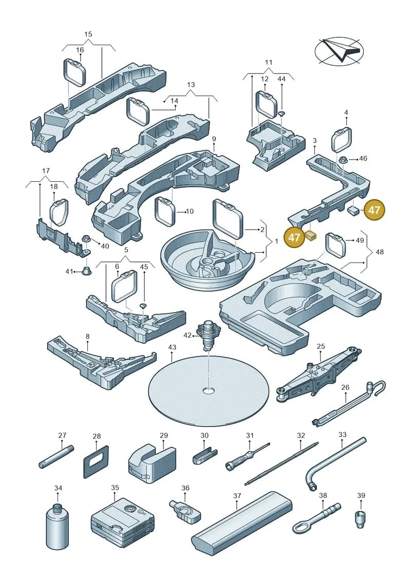 8Y4012109F — Audi A3 Sportback (2019-2025) diagram 596011100, position 47