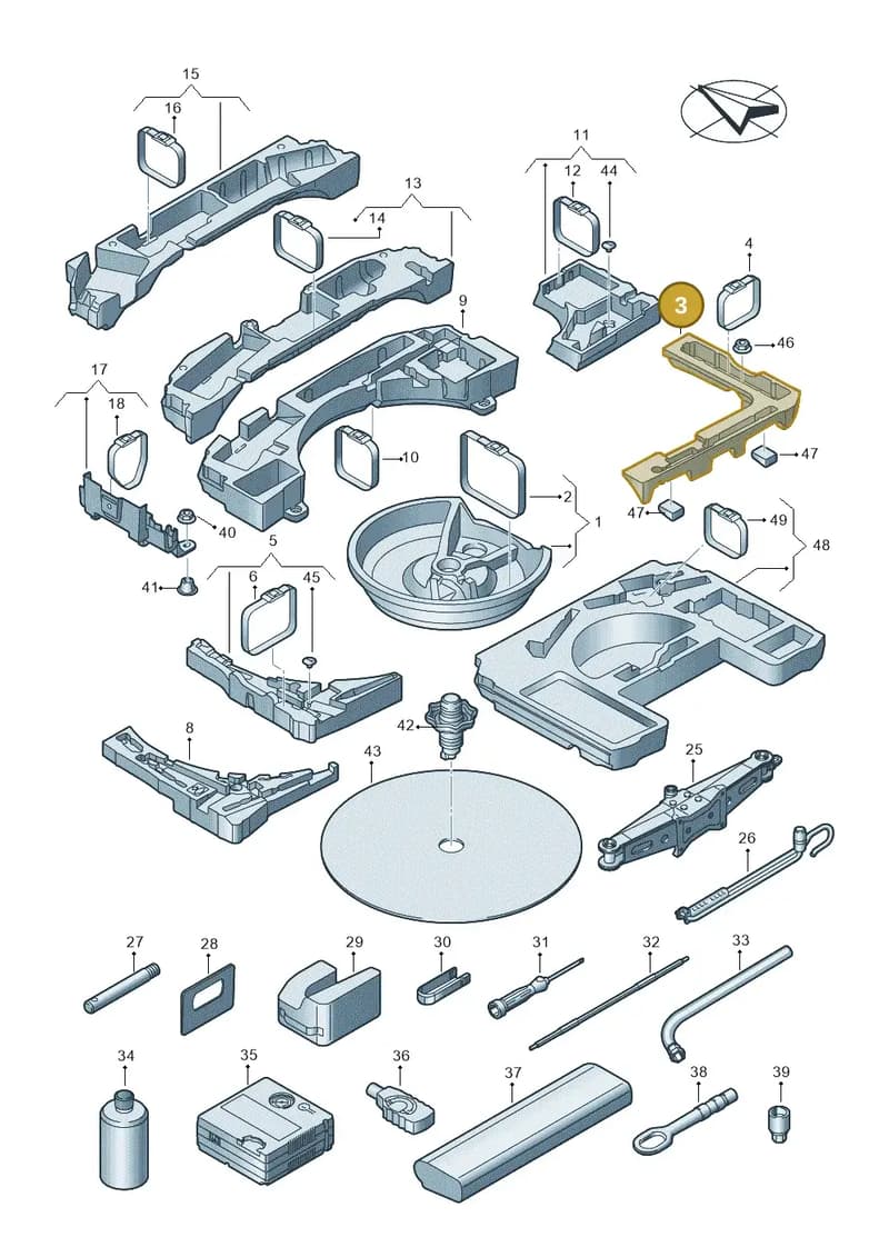 8Y4012109H — Audi A3 Sportback (2019-2025) diagram 596011100, position 3