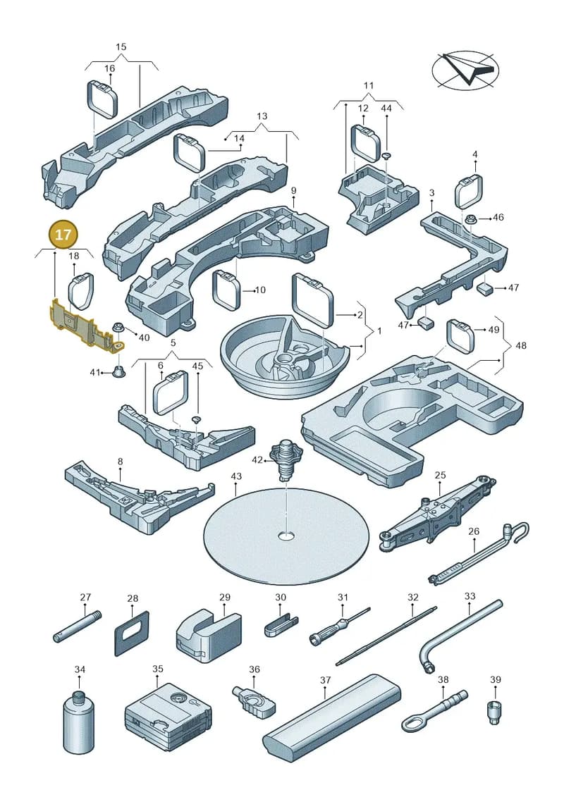 8Y4012635 — Audi A3 Sportback (2019-2025) diagram 596011100, position 17