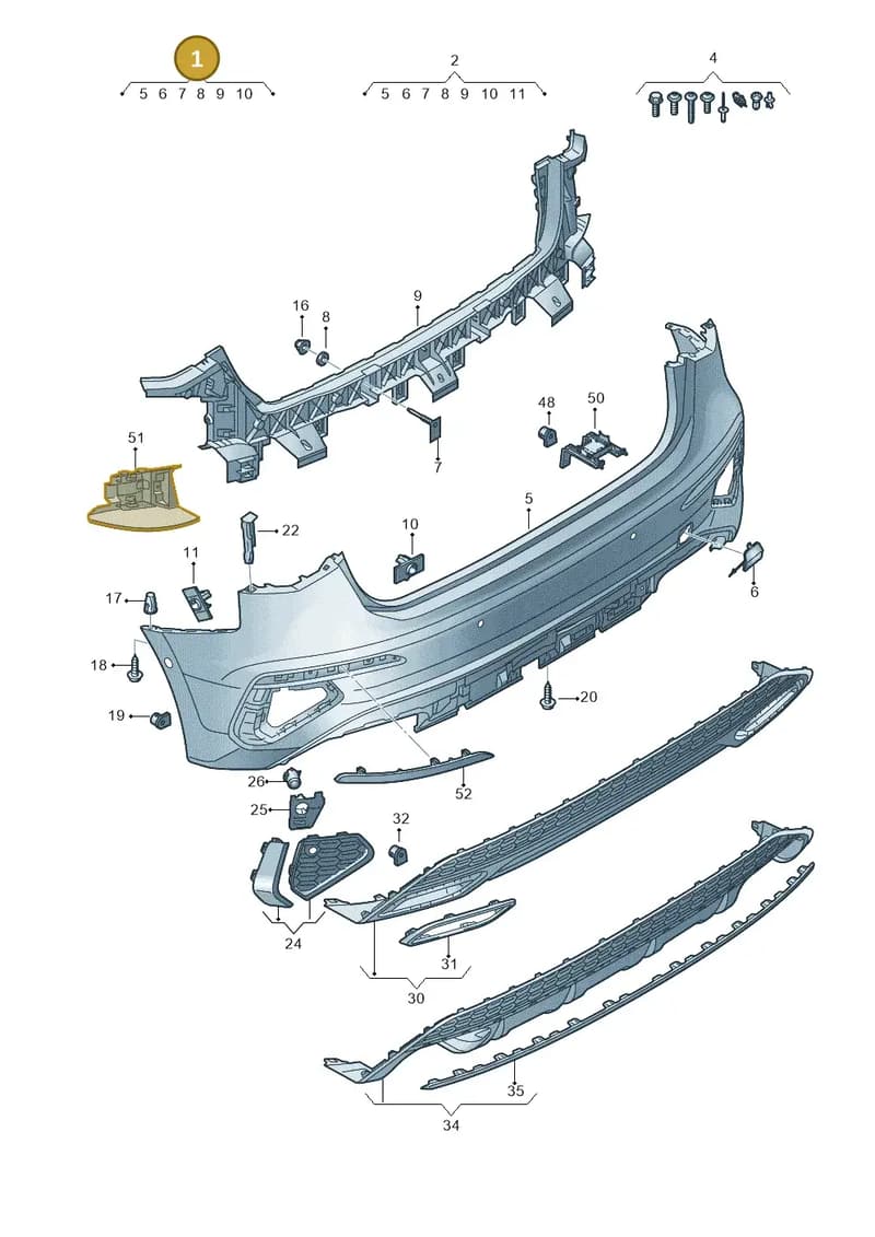 8Y4807067DGRU — Audi A3 Sportback (2019-2025) diagram 596807650, position 1