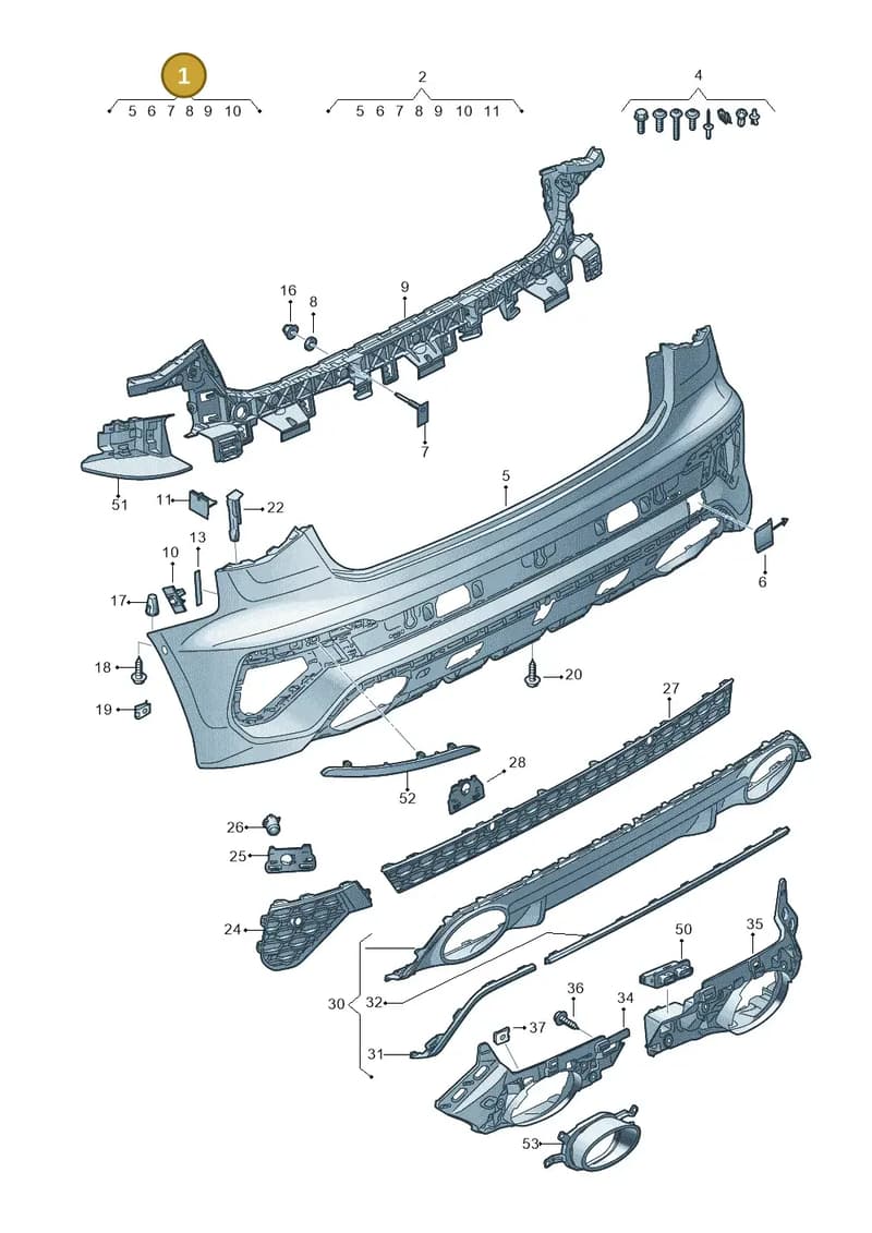 8Y4807067HGRU — Audi A3 Sportback (2019-2025) diagram 596807900, position 1