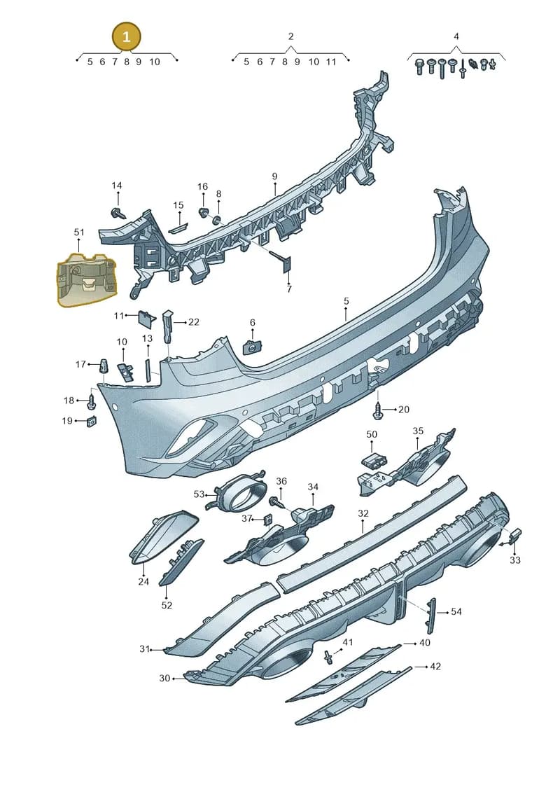 8Y4807067NGRU — Audi A3 Sportback (2019-2025) diagram 596807950, position 1