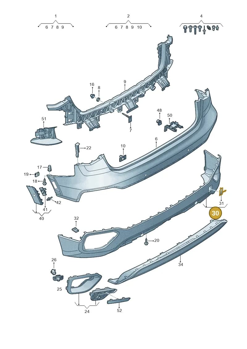 8Y4807527AX7L — Audi A3 Sportback (2019-2025) diagram 596807800, position 30