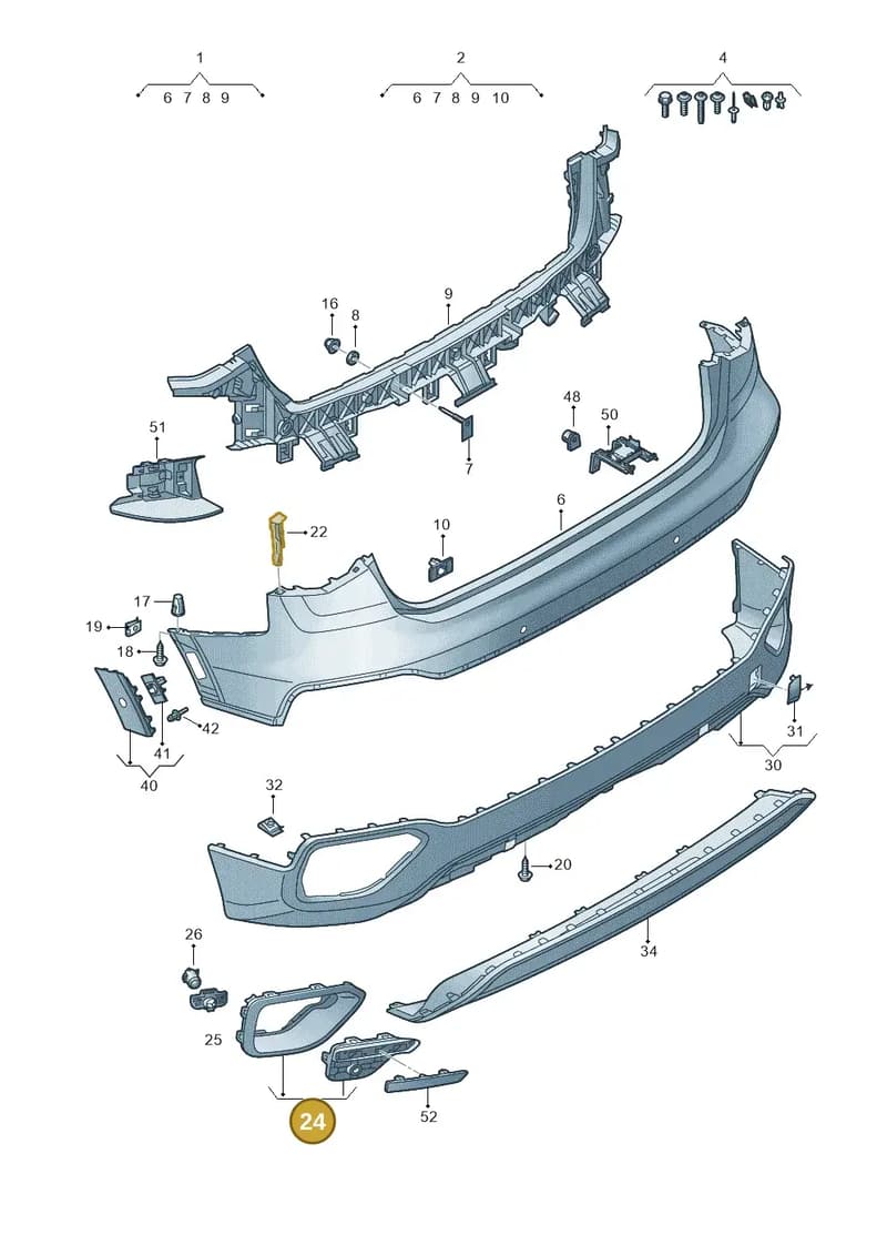 8Y4807764ATB2 — Audi A3 Sportback (2019-2025) diagram 596807800, position 24
