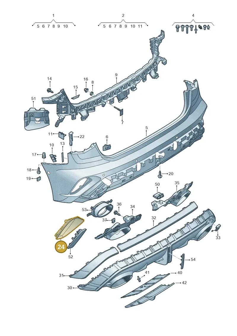 8Y4807819C9B9 — Audi A3 Sportback (2019-2025) diagram 596807950, position 24