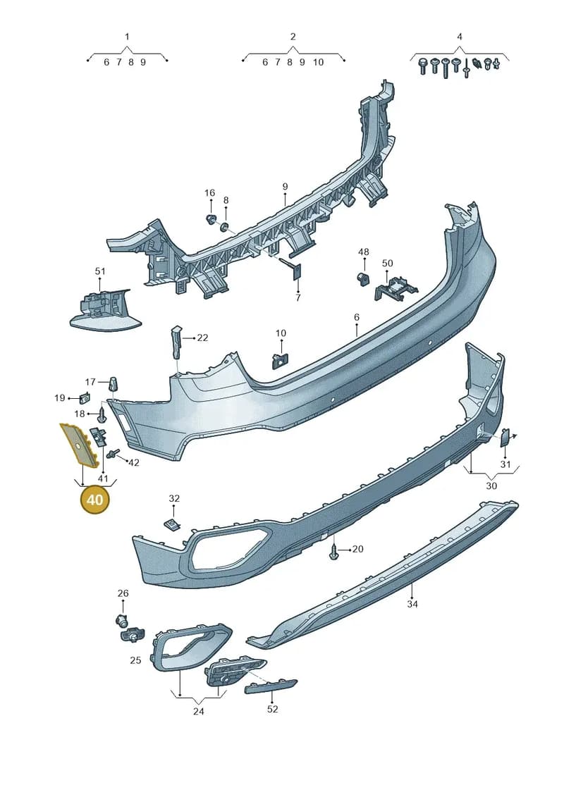 8Y4807968BX7L — Audi A3 Sportback (2019-2025) diagram 596807800, position 40