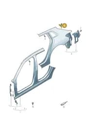 8Y4810570 Audi D-Pillar Partition