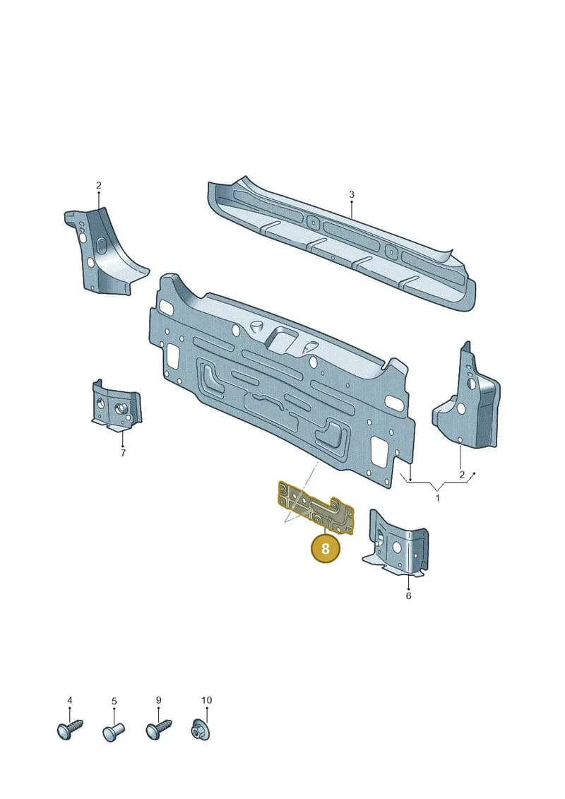 8Y4813121 — Audi A3 Sportback (2019-2025) diagram 596813000, position 8