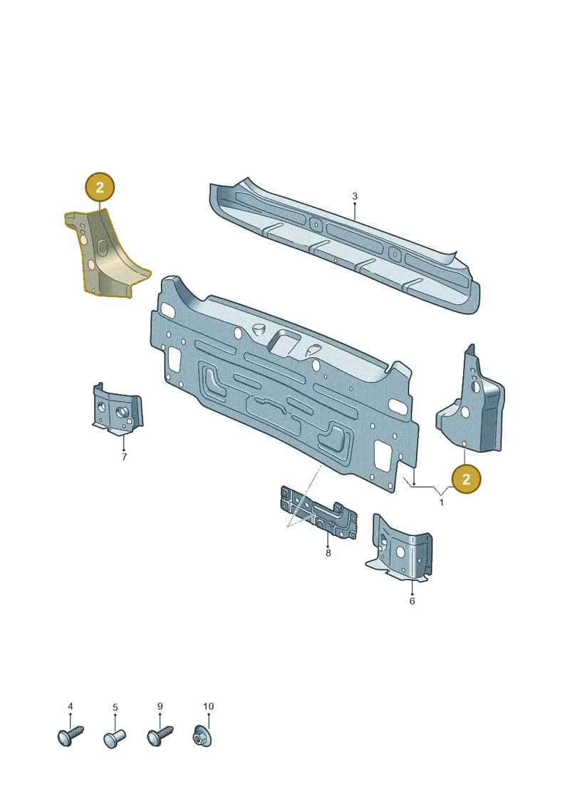 8Y4813509 — Audi A3 Sportback (2019-2025) diagram 596813000, position 2