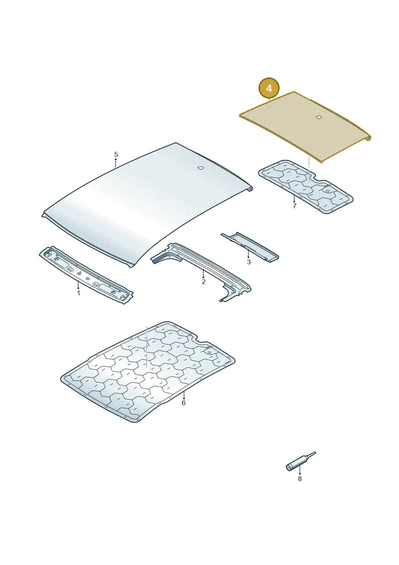 8Y4817109A — Audi A3 Sportback (2019-2025) diagram 596817000, position 4