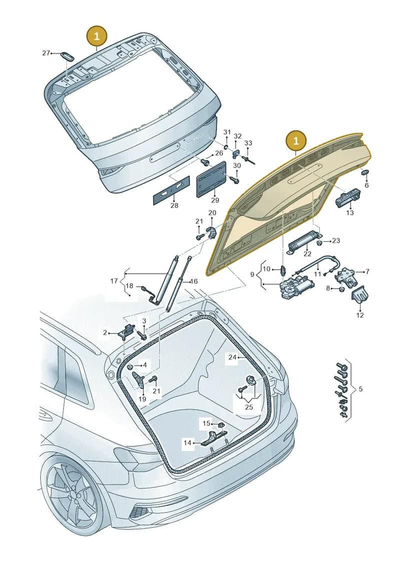 8Y4827025A — Audi A3 Sportback (2019-2025) diagram 596827000, position 1
