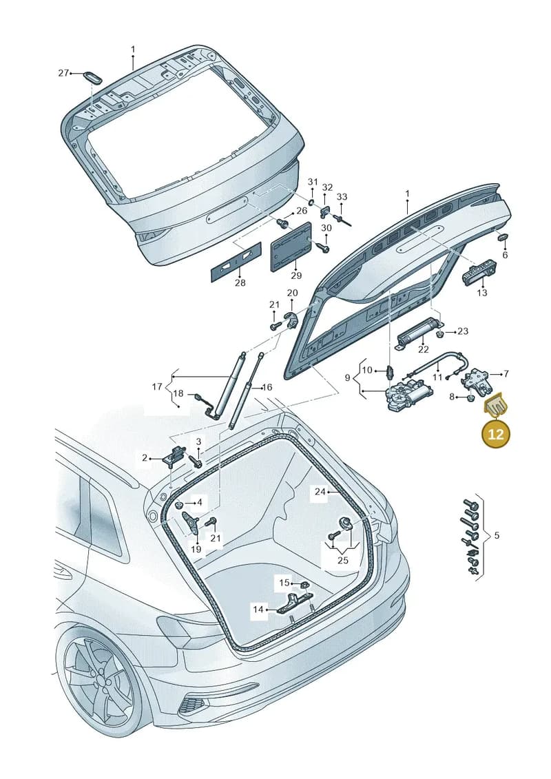 8Y4827520 — Audi A3 Sportback (2019-2025) diagram 596827000, position 12