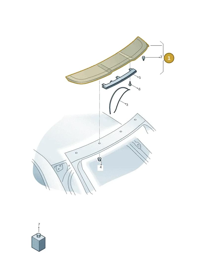 8Y4827917AGRU — Audi A3 Sportback (2019-2025) diagram 596827500, position 1