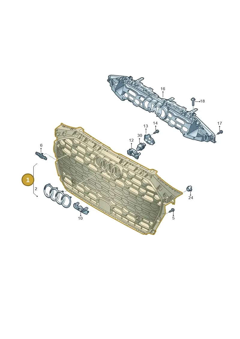 8Y4853651ARU6 — Audi A3 Sportback (2019-2025) diagram 596853550, position 1