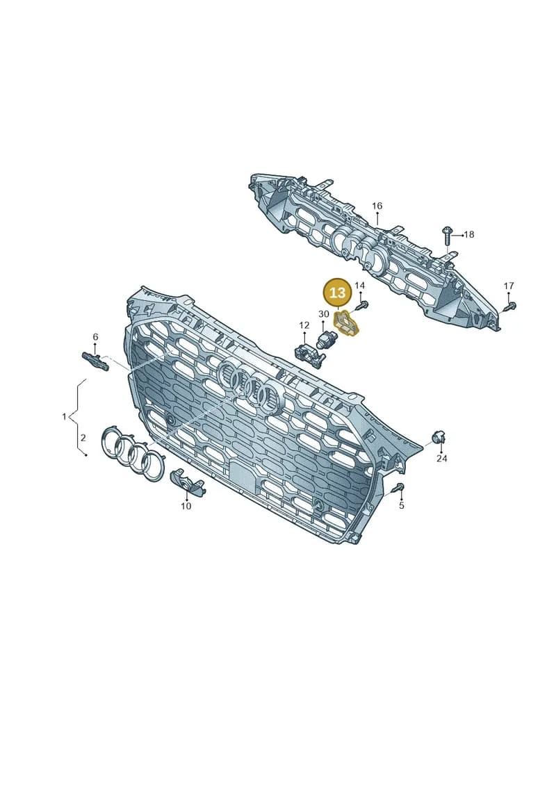 8Y4853795 — Audi A3 Sportback (2019-2025) diagram 596853550, position 13