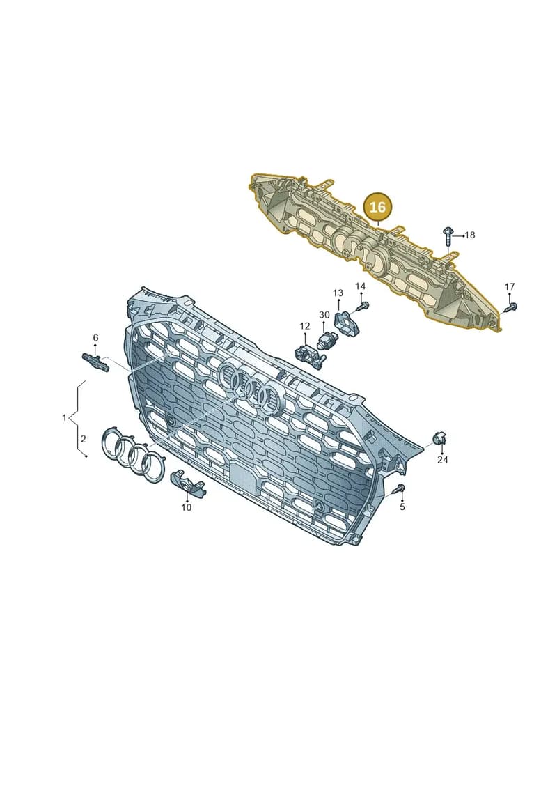8Y4853949 — Audi A3 Sportback (2019-2025) diagram 596853550, position 16