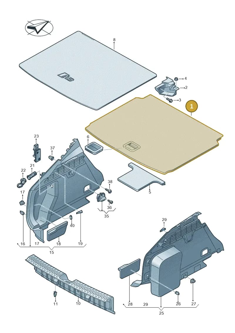 8Y4861529A8P9 — Audi A3 Sportback (2019-2025) diagram 596863800, position 1