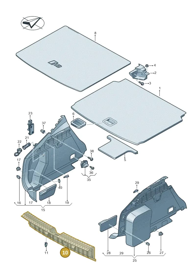 8Y4863471B4PK — Audi A3 Sportback (2019-2025) diagram 596863800, position 10