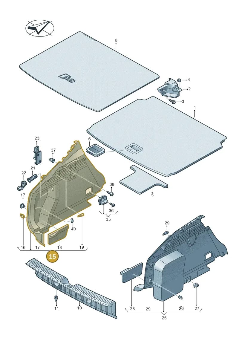 8Y4863879AFIK — Audi A3 Sportback (2019-2025) diagram 596863800, position 15