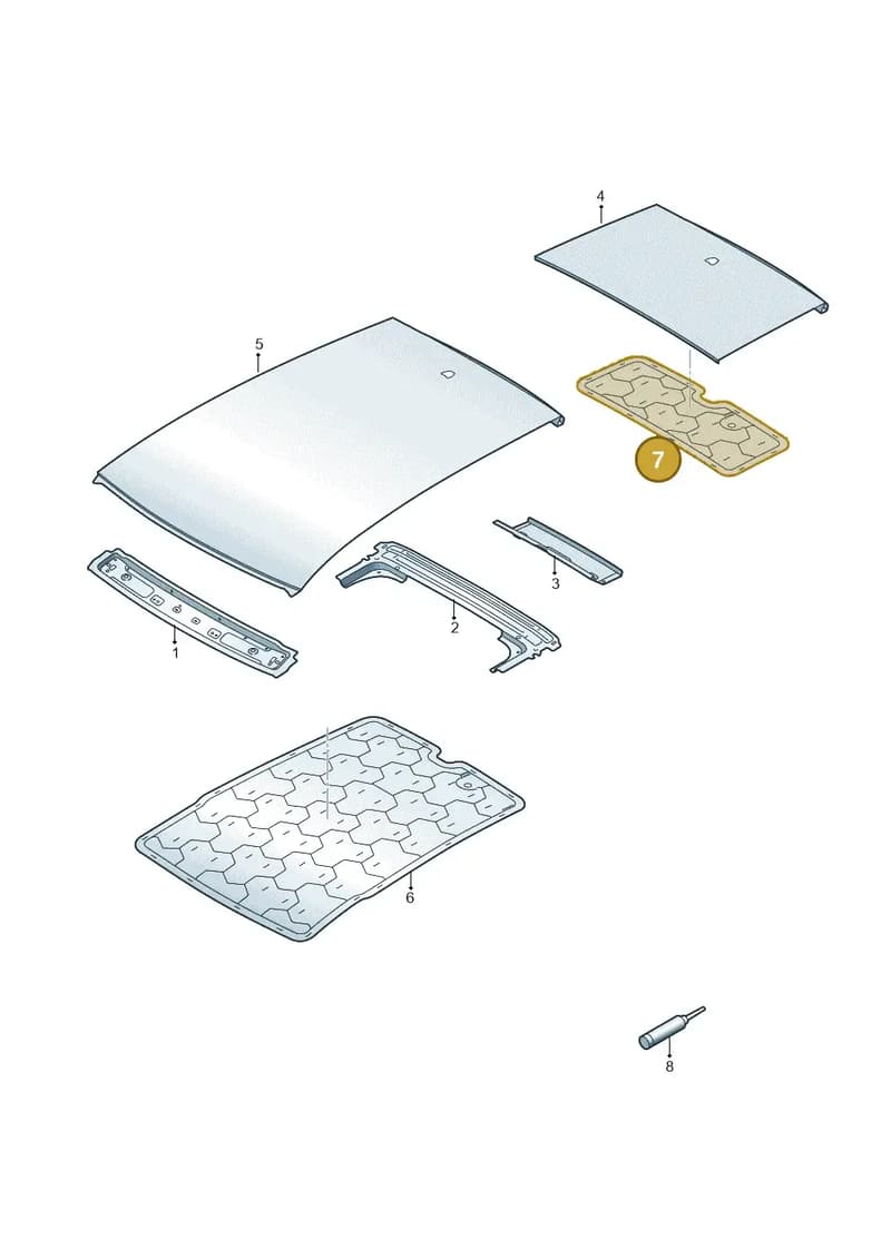8Y4867523A — Audi A3 Sportback (2019-2025) diagram 596817000, position 7