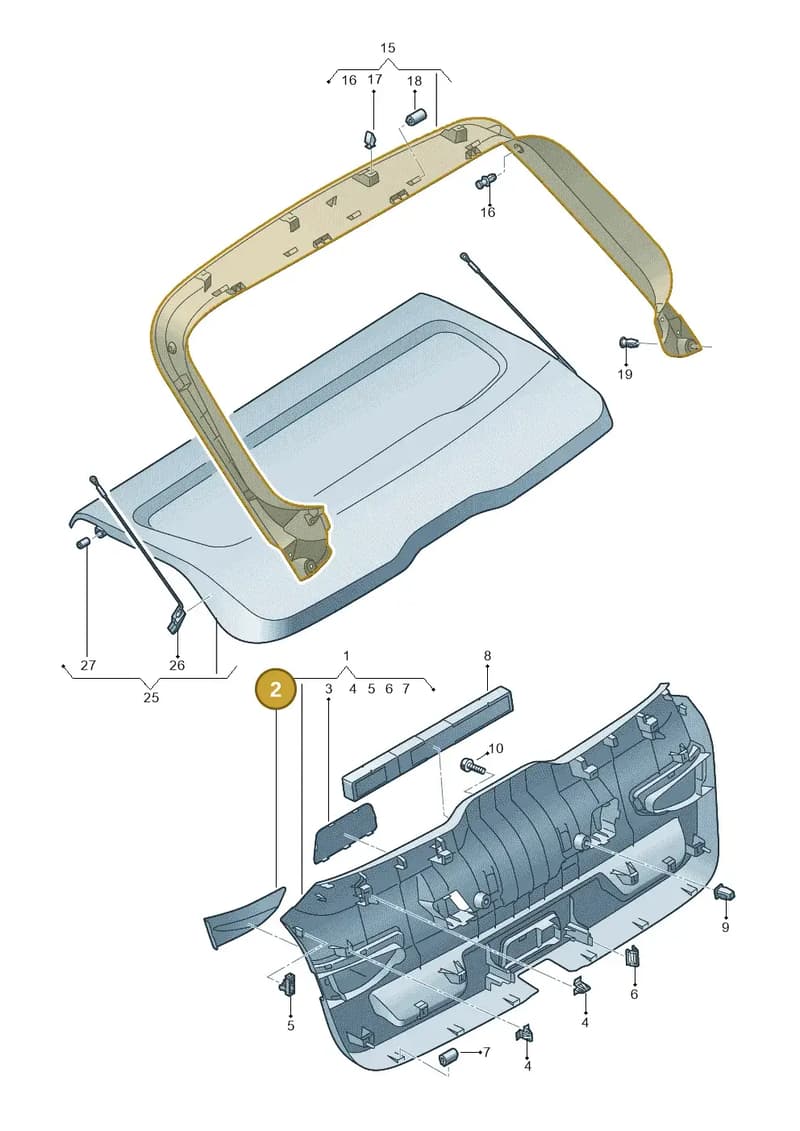 8Y48676584PK — Audi A3 Sportback (2019-2025) diagram 596867800, position 2