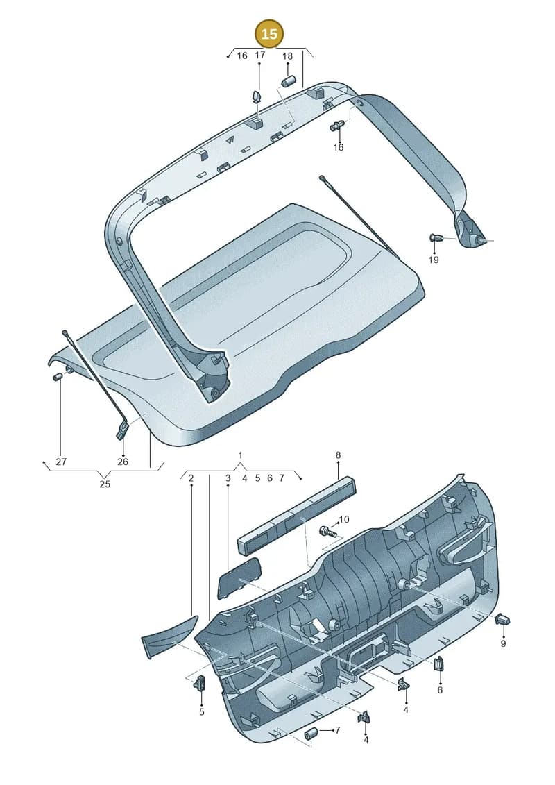 8Y48679734PK — Audi A3 Sportback (2019-2025) diagram 596867800, position 15