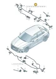8Y4971104BA Audi Wiring Set for Bumper