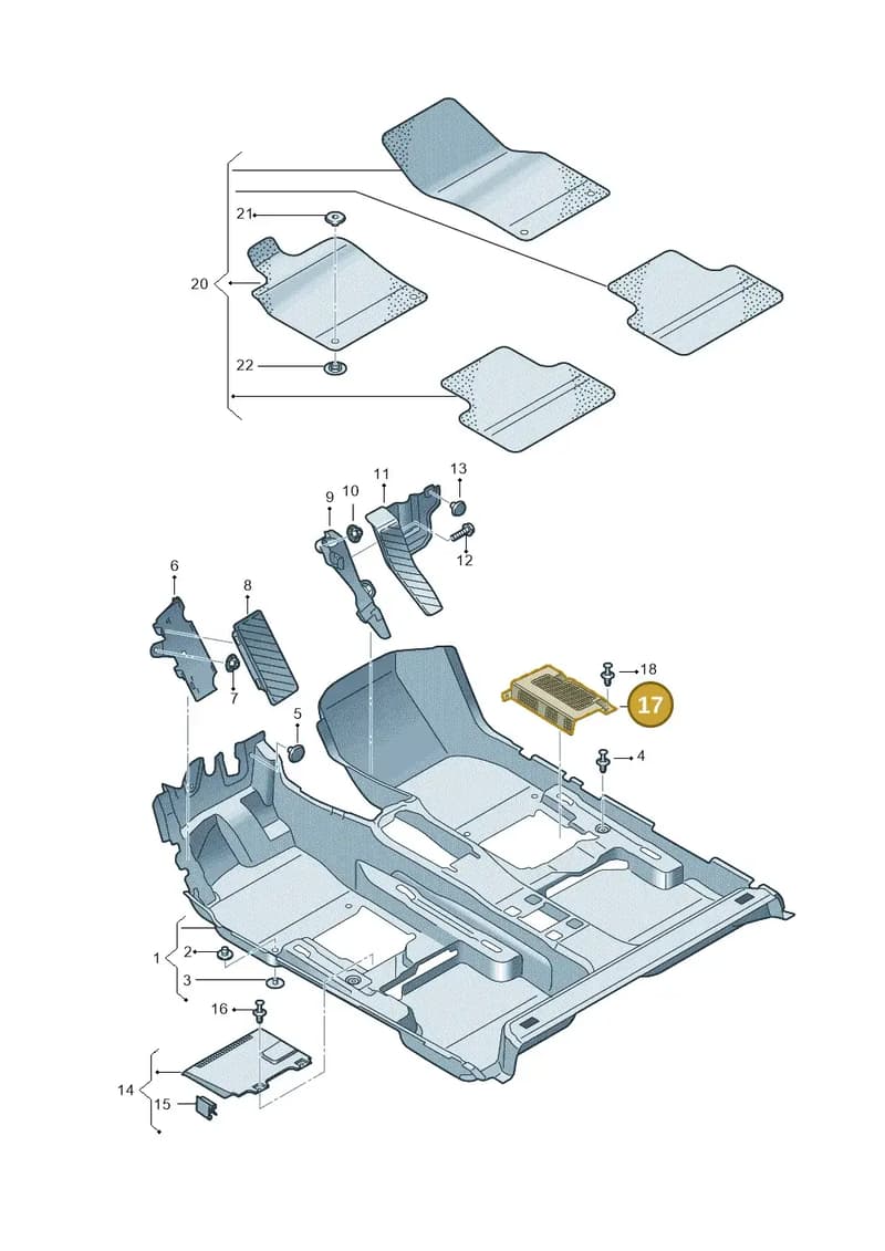 8Y4972135 — Audi A3 Sportback (2019-2025) diagram 596863000, position 17