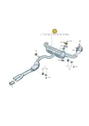 8Y5253181C Audi Front Silencer with Rear Silencer