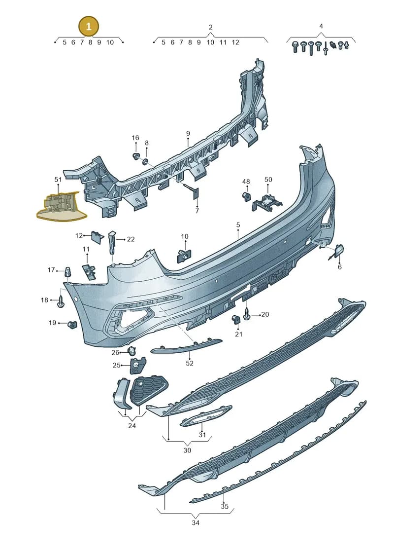 8Y5807067DGRU — Audi A3 Sportback (2019-2025) diagram 596807750, position 1