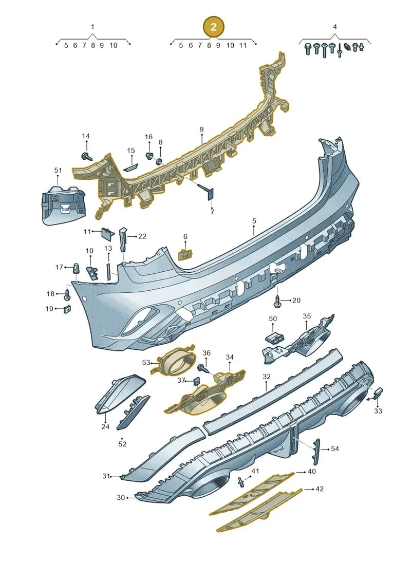8Y5807067LGRU — Audi A3 Sportback (2019-2025) diagram 596807950, position 2