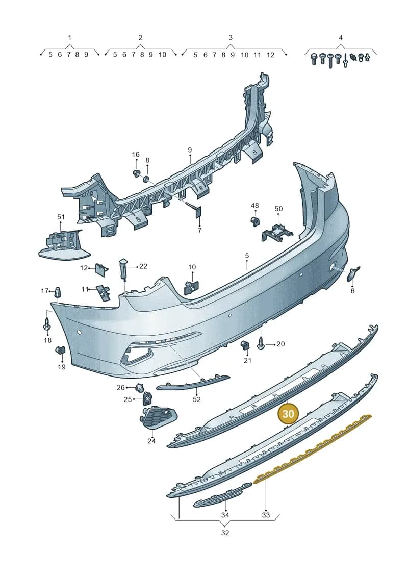 8Y5807521 — Audi A3 Sportback (2019-2025) diagram 596807700, position 30