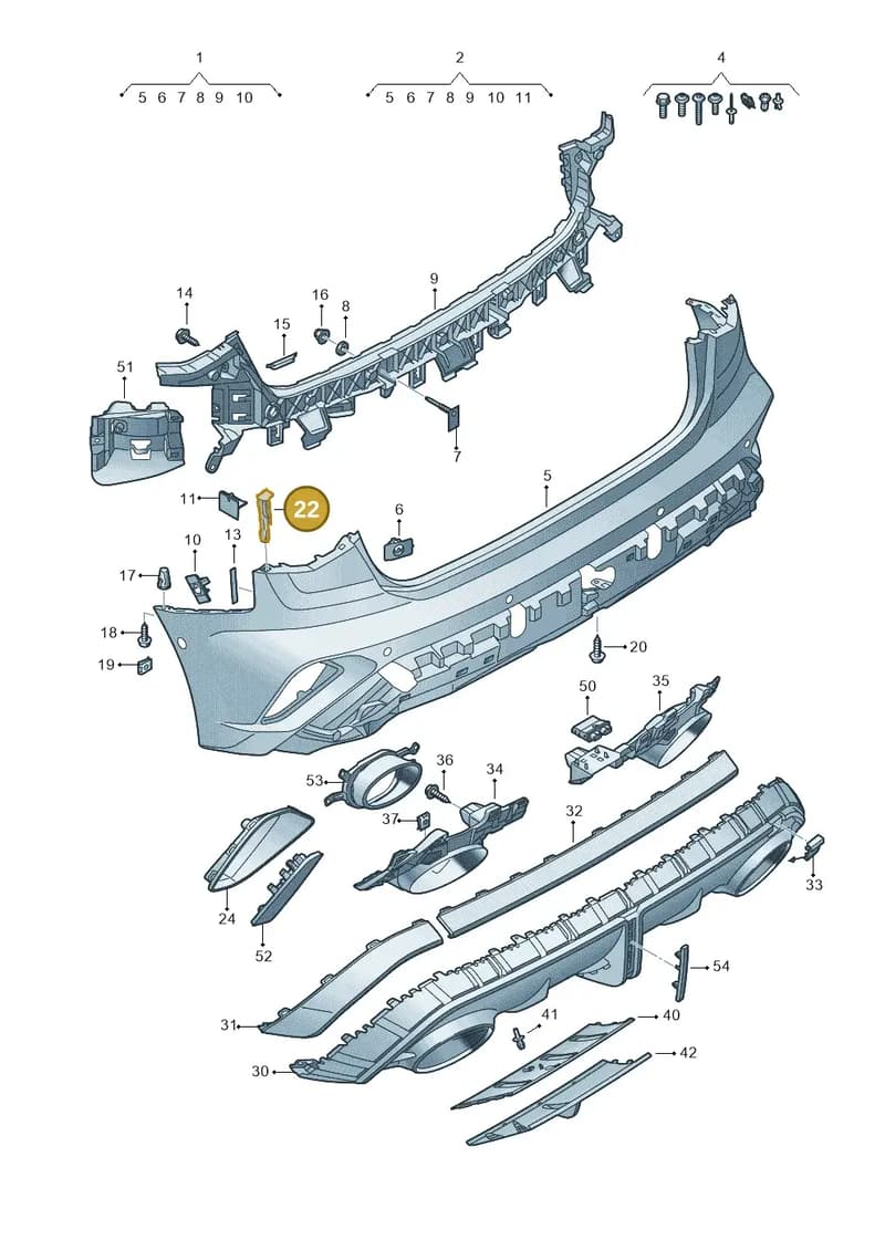 8Y5807740 — Audi A3 Sportback (2019-2025) diagram 596807950, position 22