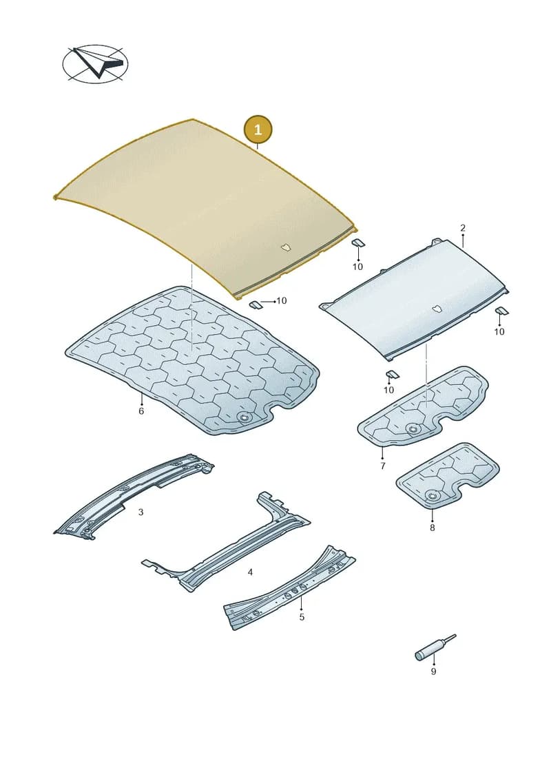 8Y5817111 — Audi A3 Sportback (2019-2025) diagram 596817100, position 1