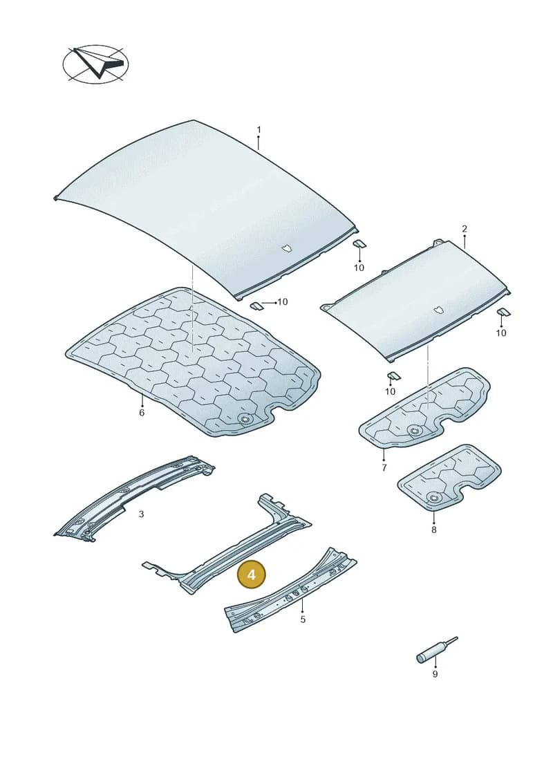8Y5817765B — Audi A3 Sportback (2019-2025) diagram 596817100, position 4