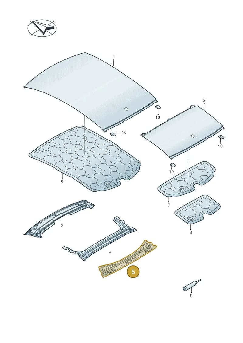 8Y5817983 — Audi A3 Sportback (2019-2025) diagram 596817100, position 5