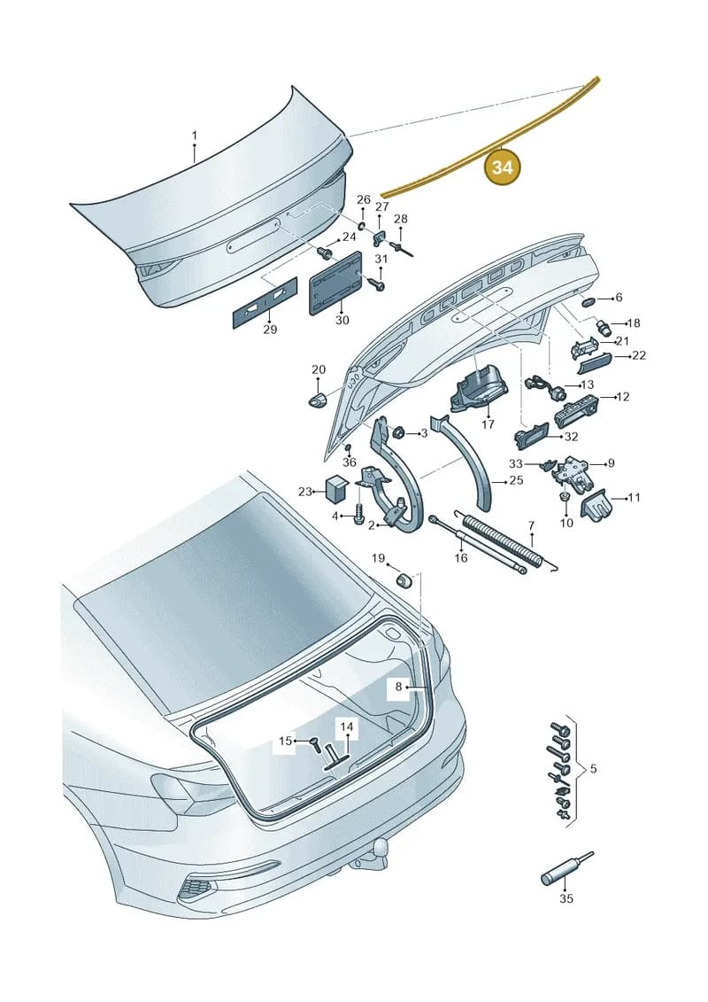 8Y5827933AGRU — Audi A3 Sportback (2019-2025) diagram 596827010, position 34