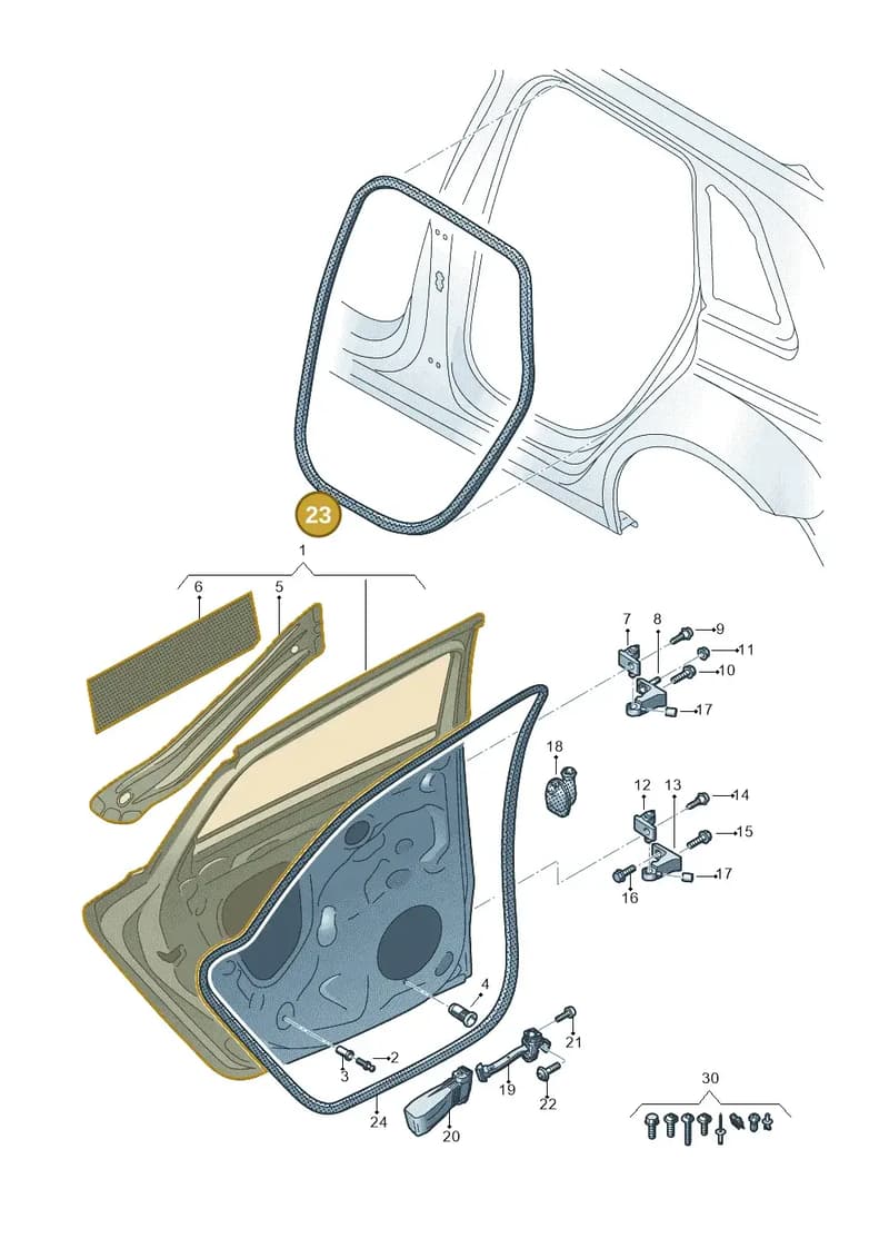 8Y5833721C — Audi A3 Sportback (2019-2025) diagram 596833010, position 23
