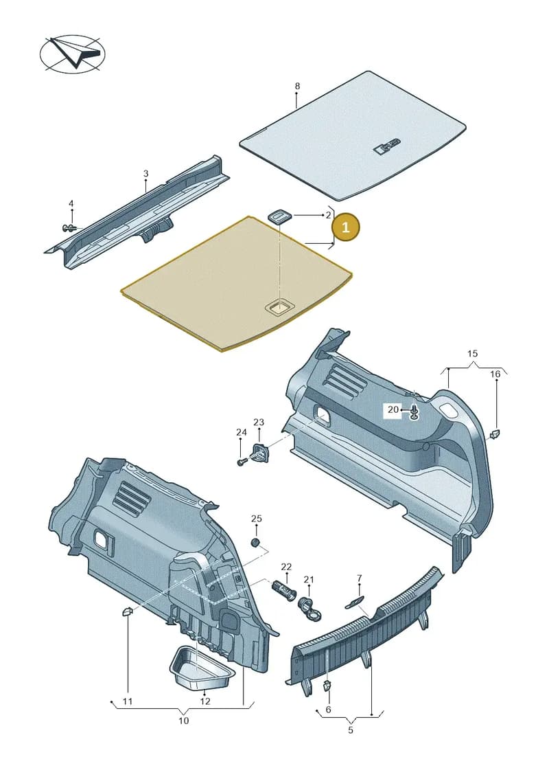 8Y5863463CCA9 — Audi A3 Sportback (2019-2025) diagram 596863900, position 1
