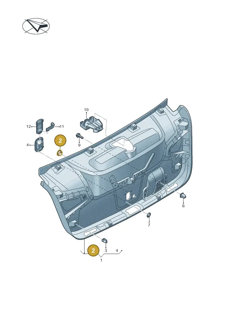 8Y5863559 — Audi A3 Sportback (2019-2025) diagram 596867900, position 2