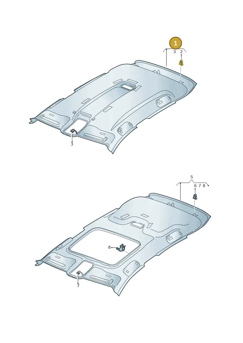 8Y5867505YO3 — Audi A3 Sportback (2019-2025) diagram 596867550, position 1