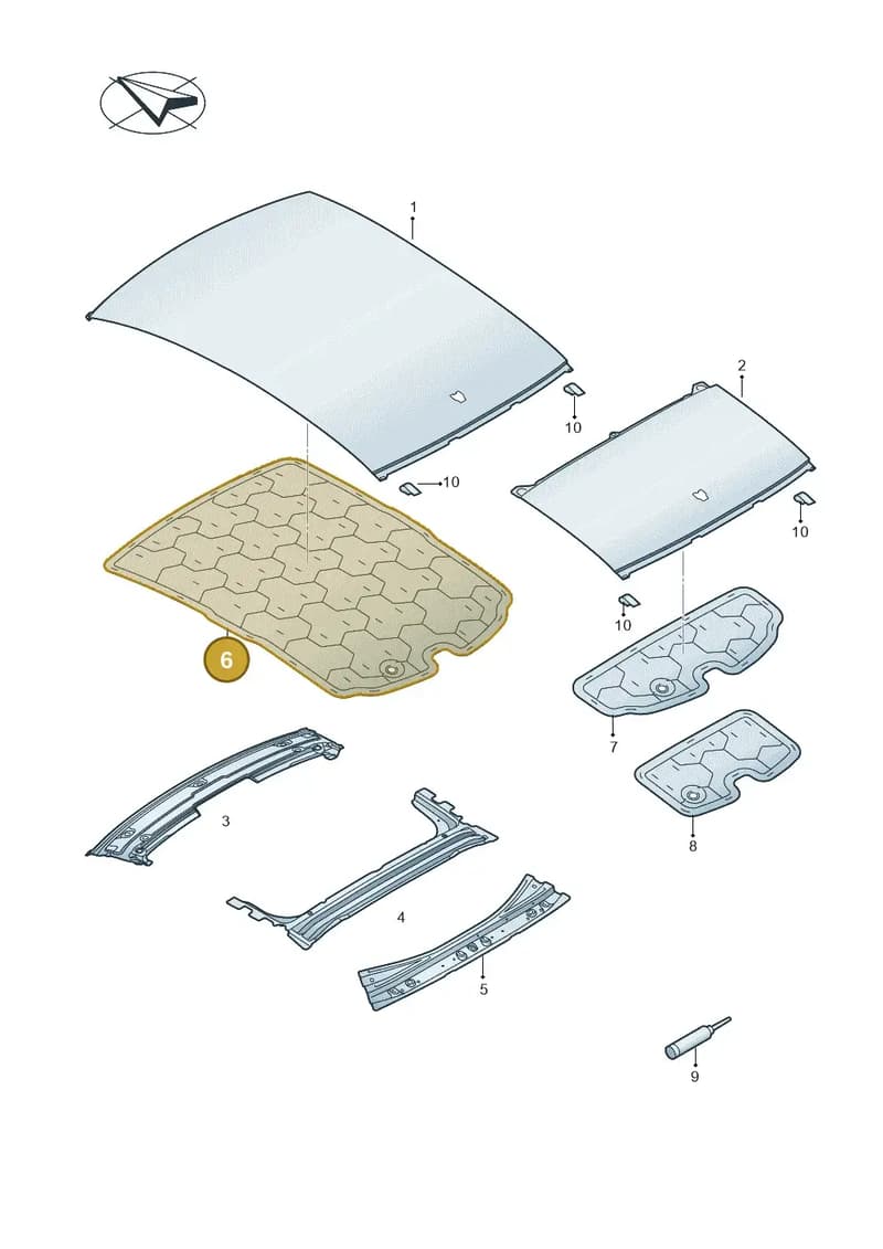 8Y5867523 — Audi A3 Sportback (2019-2025) diagram 596817100, position 6