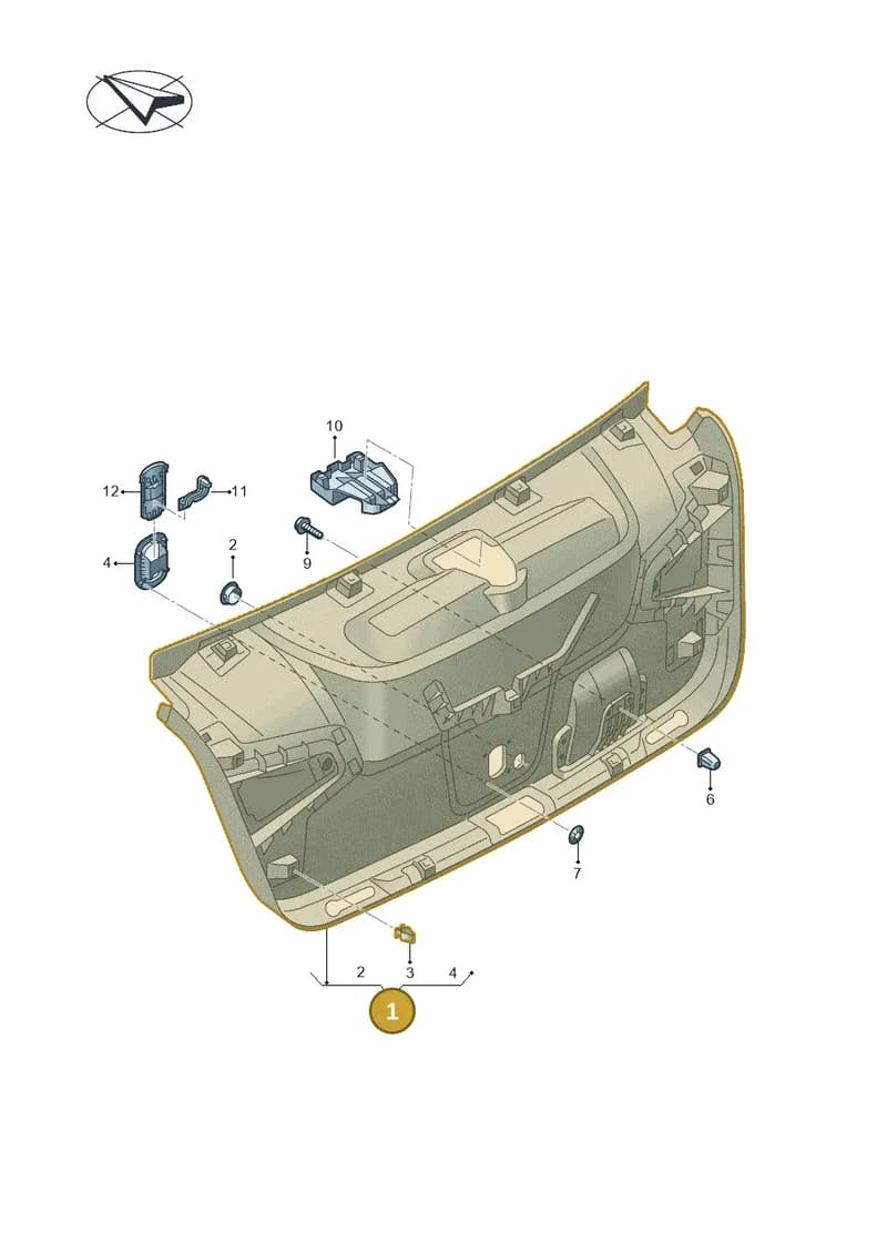 8Y5867975CA9 — Audi A3 Sportback (2019-2025) diagram 596867900, position 1
