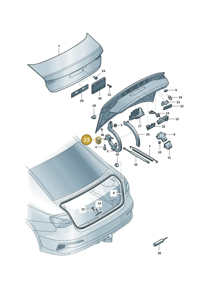 8Y5868737A — Audi A3 (2020-) diagram 8yx827010, position 23